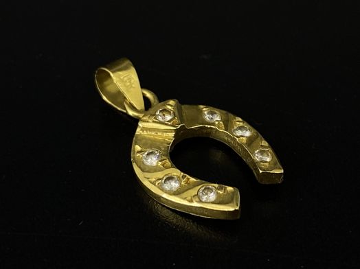 colgante oro 18k con circonita 