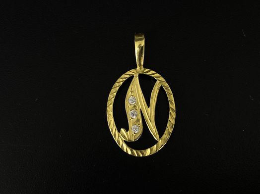 colgante oro 18k con circonita 