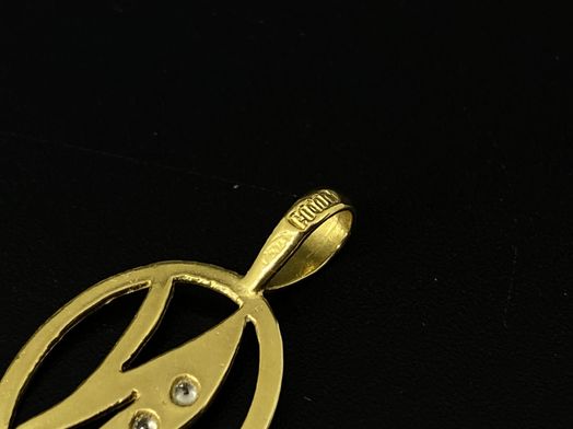 colgante oro 18k con circonita 