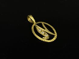 colgante oro 18k con circonita 