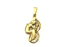 colgante oro 18k con circonita 