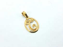 colgante oro 18k con circonita 