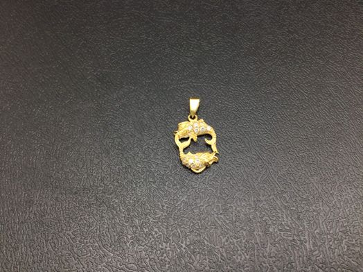 colgante oro 18k con circonita 