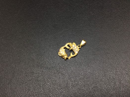 colgante oro 18k con circonita 