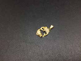 colgante oro 18k con circonita 