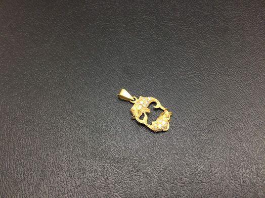 colgante oro 18k con circonita 