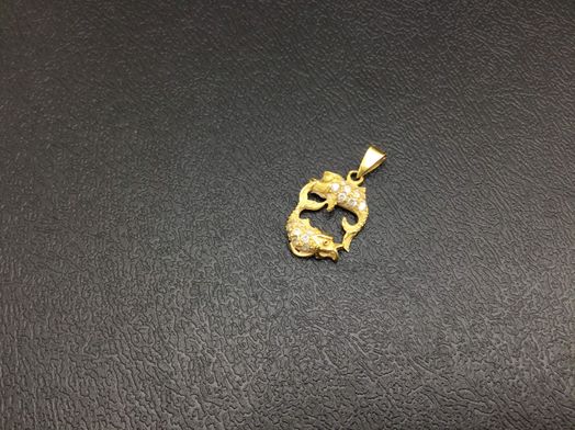 colgante oro 18k con circonita 