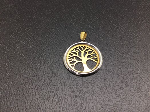 colgante oro 18k con circonita 