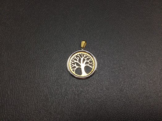 colgante oro 18k con circonita 