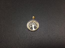 colgante oro 18k con circonita 