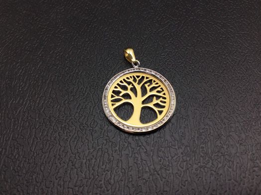 colgante oro 18k con circonita 