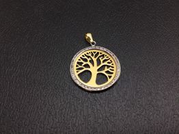 colgante oro 18k con circonita 