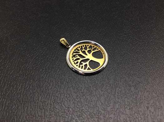 colgante oro 18k con circonita 