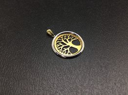 colgante oro 18k con circonita 