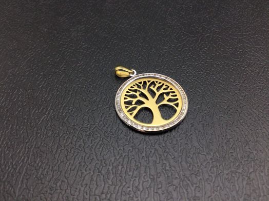 colgante oro 18k con circonita 