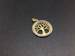 colgante oro 18k con circonita 