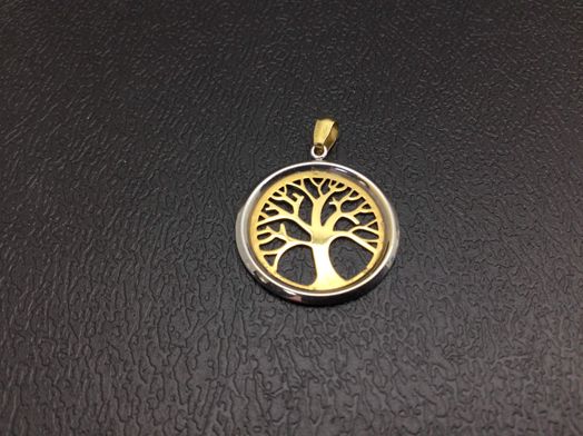 colgante oro 18k con circonita 