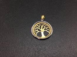 colgante oro 18k con circonita 