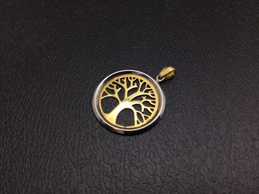 colgante oro 18k con circonita 