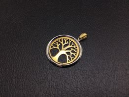 colgante oro 18k con circonita 