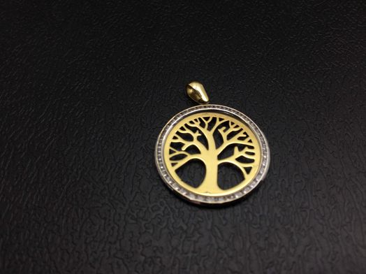 colgante oro 18k con circonita 