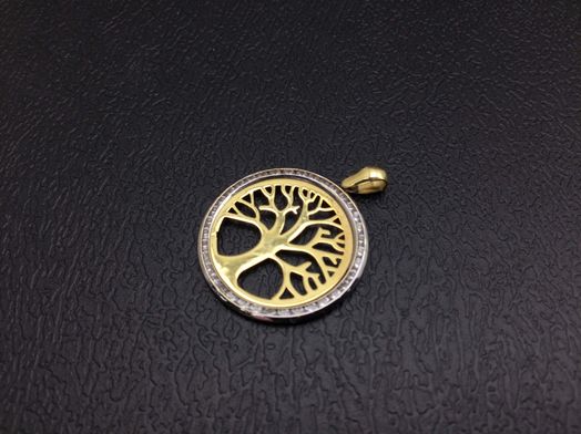 colgante oro 18k con circonita 