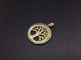 colgante oro 18k con circonita 