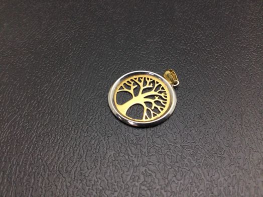 colgante oro 18k con circonita 