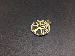 colgante oro 18k con circonita 