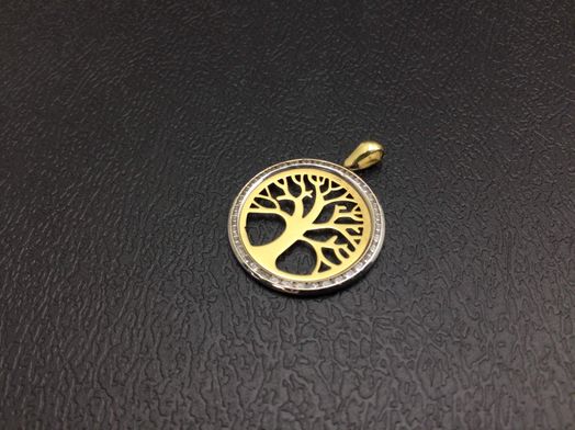 colgante oro 18k con circonita 