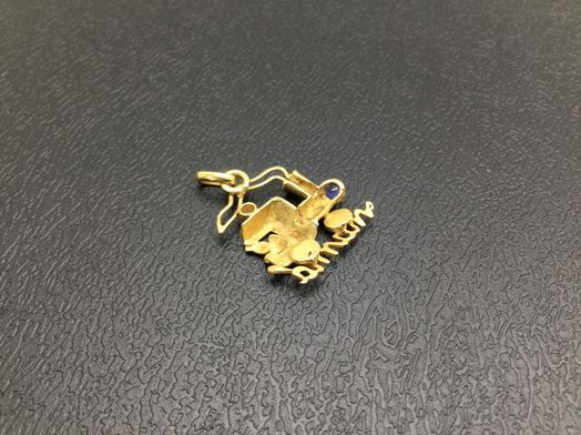 colgante oro 18k con circonita 