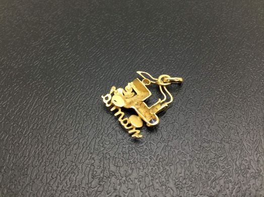 colgante oro 18k con circonita 