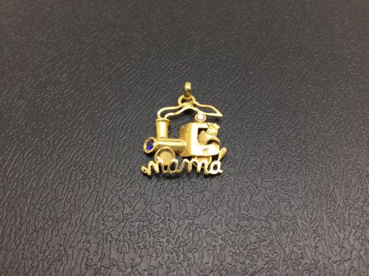 colgante oro 18k con circonita 