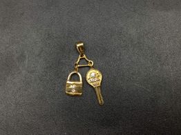 colgante oro 18k con circonita 
