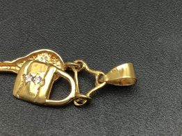 colgante oro 18k con circonita 