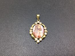 colgante oro 18k con circonita 
