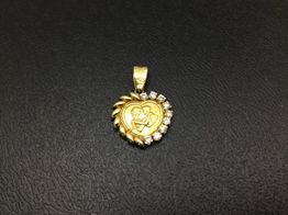 colgante oro 18k con circonita 