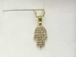 colgante oro 18k con circonita 
