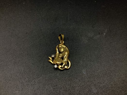 colgante oro 18k con circonita 