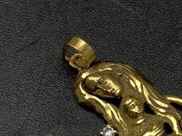 colgante oro 18k con circonita 