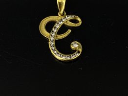 colgante oro 18k con circonita 
