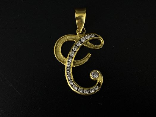colgante oro 18k con circonita 