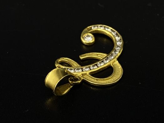 colgante oro 18k con circonita 