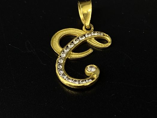 colgante oro 18k con circonita 