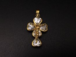 colgante oro 18k con circonita 