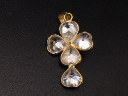 colgante oro 18k con circonita 