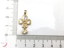 colgante oro 18k con circonita 