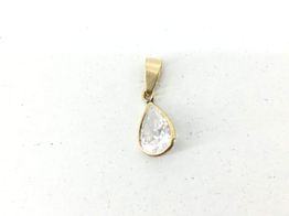 colgante oro 18k con circonita 