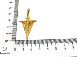 pendente ouro 18k con sem pedra 