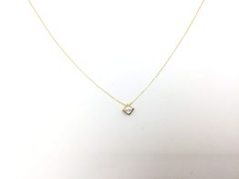 collar oro 18k con diamante de laboratorio 19.5cm 